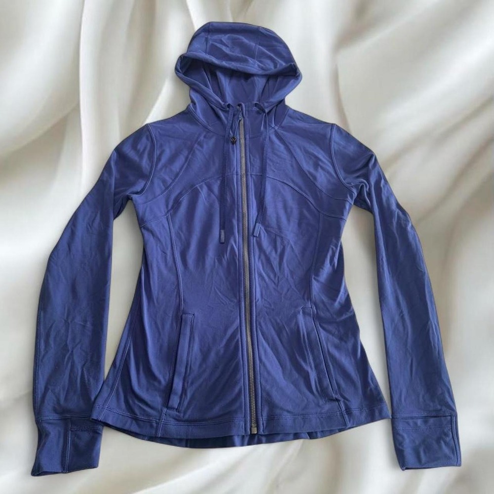 Y2K Lululemon hooded blue and silver zipper nulu define full zip-up athletic